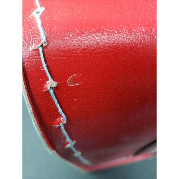 Two European Mini Suitcases for Toys or Doll Clothes Red Blue Metal Handle Clasp - Picture 9 of 16